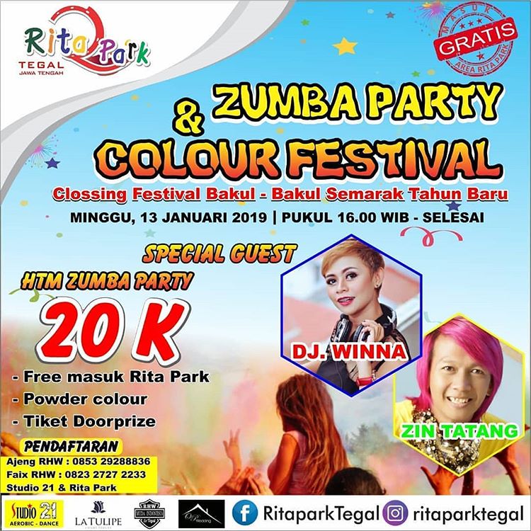 EVENT TEGAL - ZUMBA PARTY AND COLOUR FESTIVAL